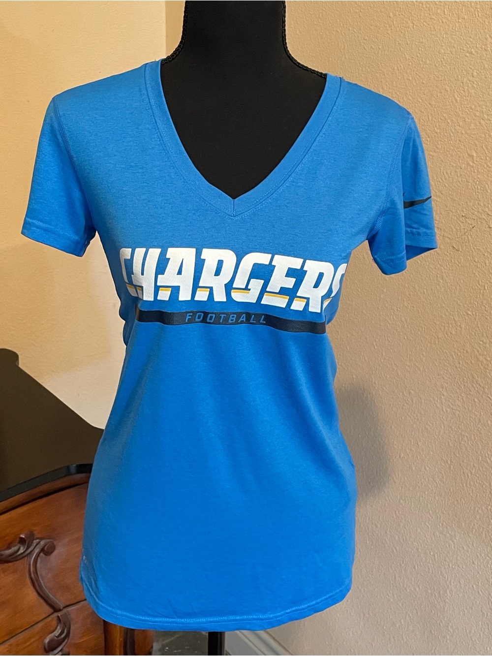 Los Angeles chargers v-neck women’s dri-fit shirt